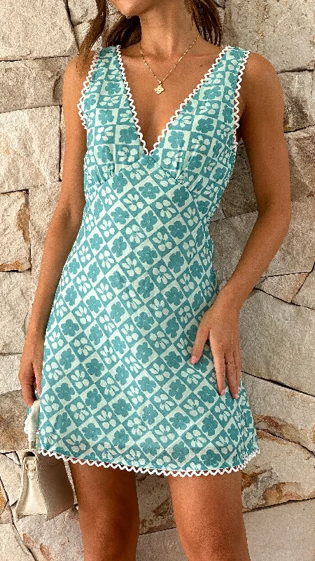 Saphina Mini Dress - Green