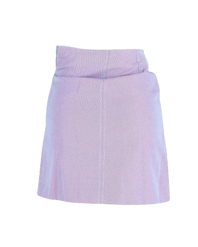 Acne Studios A-line Mini Skirt in Lilac Cotton