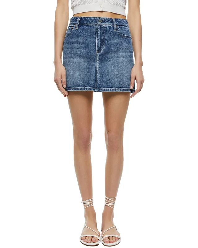 alice + olivia Joss High-Rise Buckle Back Mini Skirt