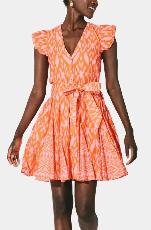 Lela Mini Dress In Jaipur Ikat Print