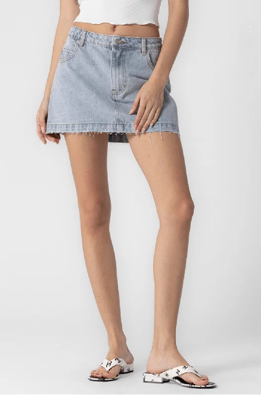 Nevada Medium Wash Denim Mini Skirt