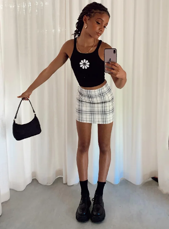 Selby Mini Skirt Yellow Plaid