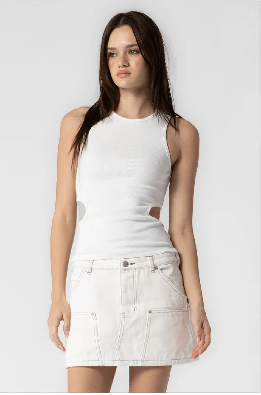 Tammie White Cargo Mini Skirt