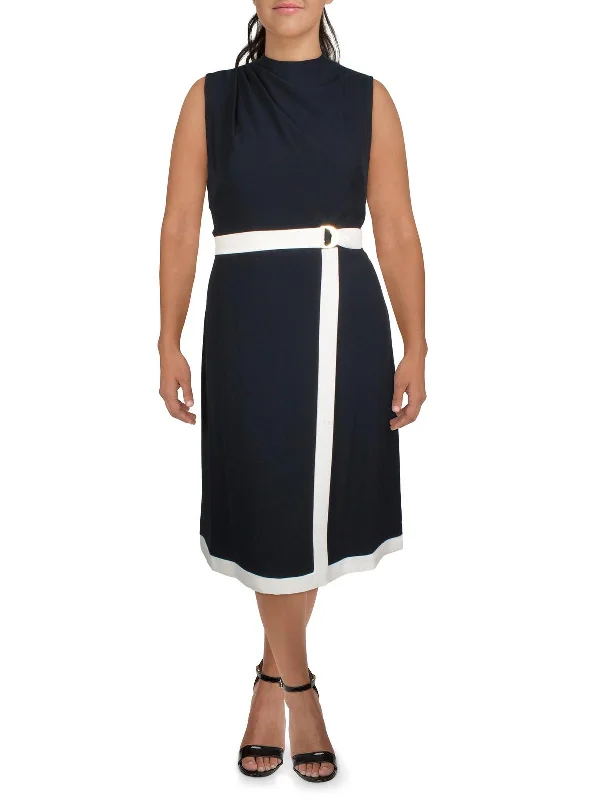 Womens Crepe Knee Wear to Work Dress