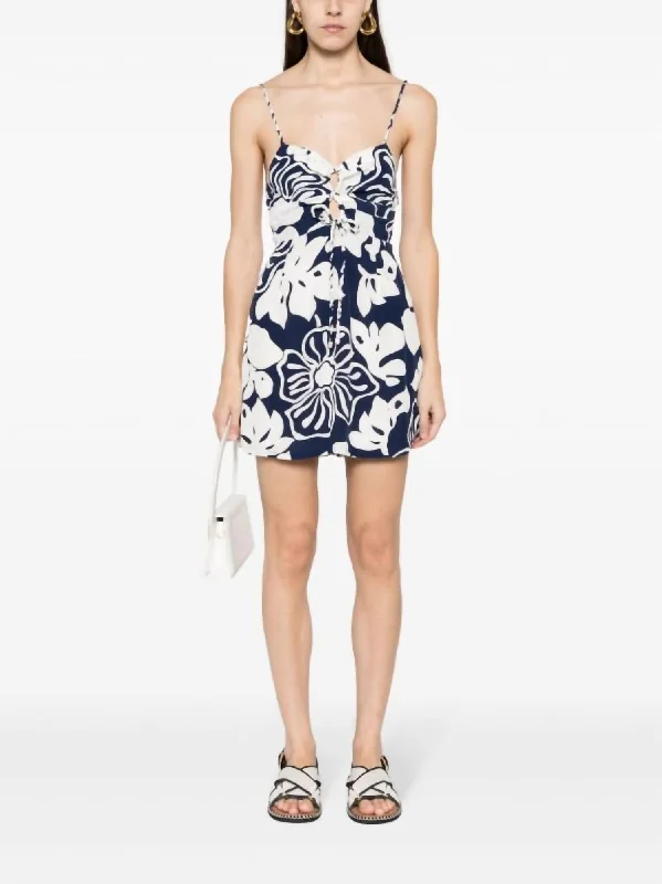 Sarika Mini Dress In Navy