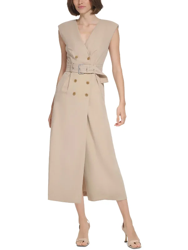 Womens Belted Rayon Wear To Work Dress