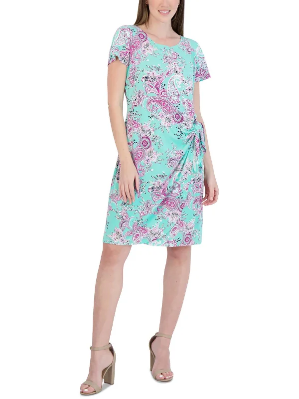 Womens Floral Print Polyester Wear To Work Dress