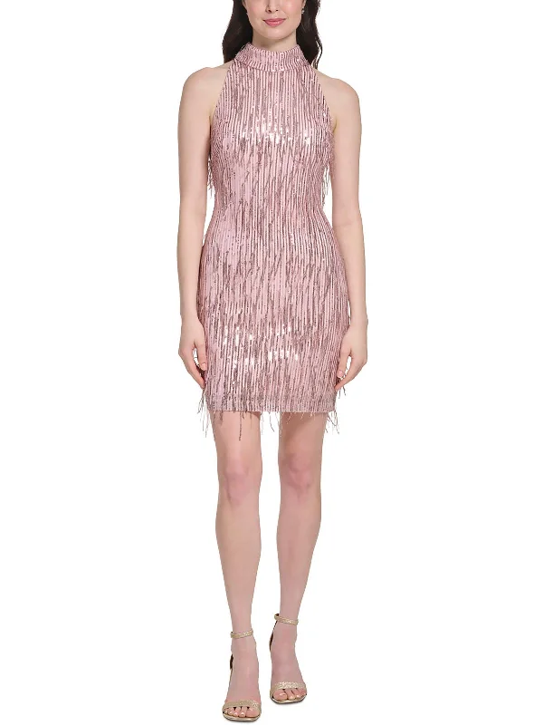 Womens Sequined Short Cocktail And Party Dress
