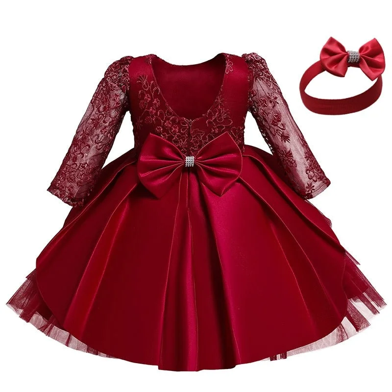 Baby Christmas Dress for Girls Toddler Kids Lace Birthday Clothes Little Girl Princess Wedding Party Gown for 0-2 Years Vestidos Baby Christmas Dress for Girls Toddler Kids Lace Birthday Clothes Little Girl Princess Wedding Party Gown for 0-2 Years Vestidos