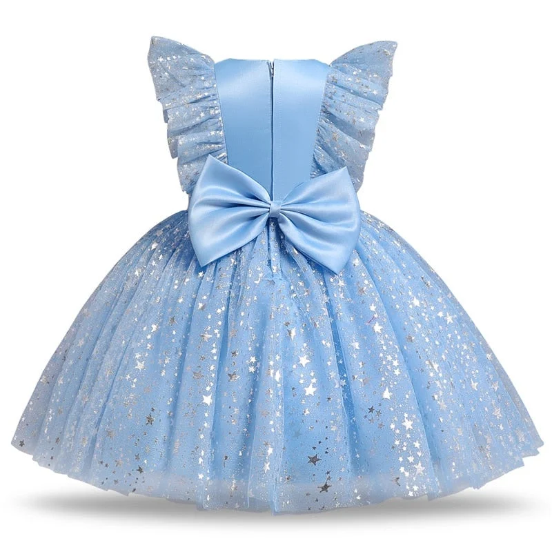 Toddler Girls 1st Birthday Party Dresses Backless Bow Kids Wedding Evening Formal Gown Baby Christmas New Year Vestidos Costume Toddler Girls 1st Birthday Party Dresses Backless Bow Kids Wedding Evening Formal Gown Baby Christmas New Year Vestidos Costume