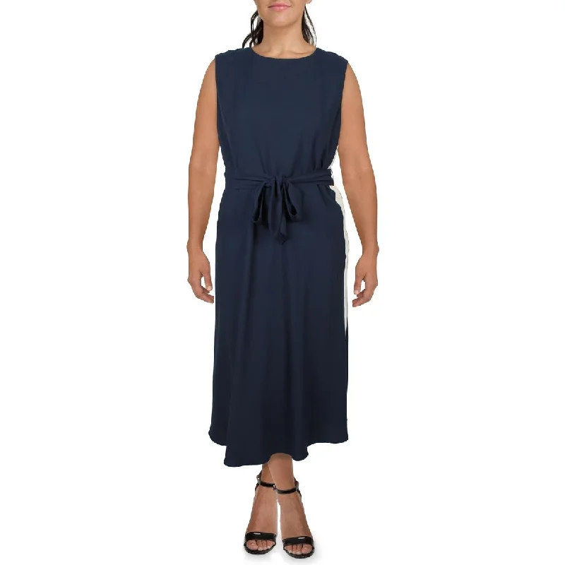 Lauren Ralph Lauren Womens Two Tone Chiffon Wear To Work Dress