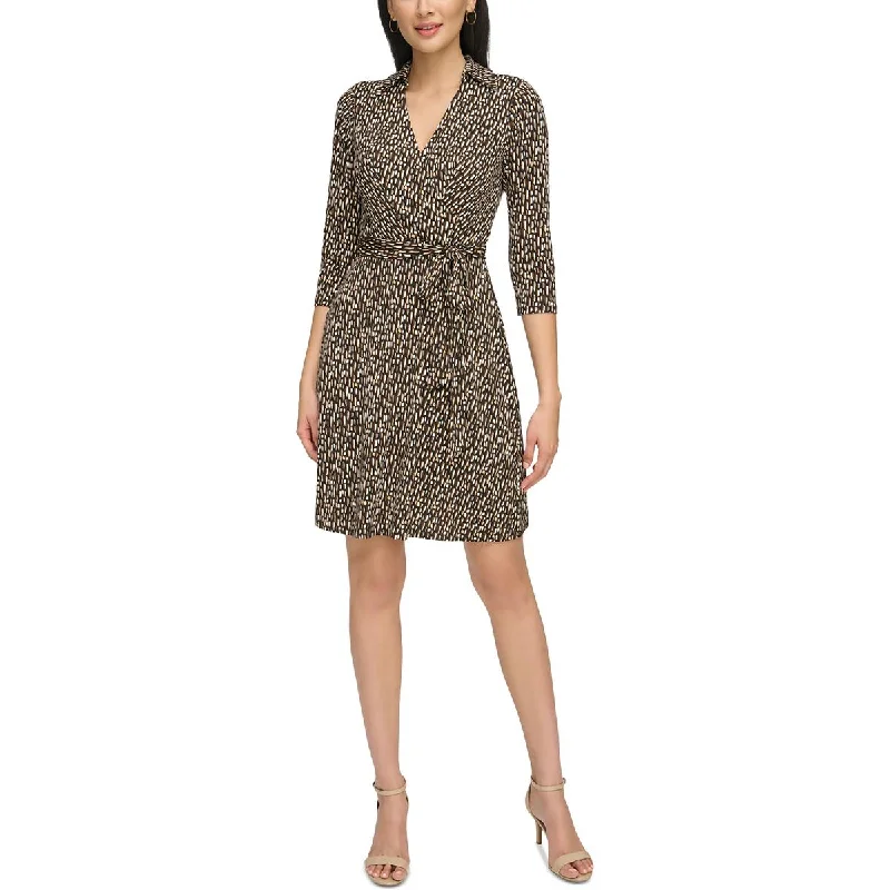 Jessica Howard Womens Printed  Wear To Work Dress