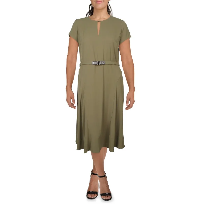 Lauren Ralph Lauren Womens Belted  Wear To Work Dress