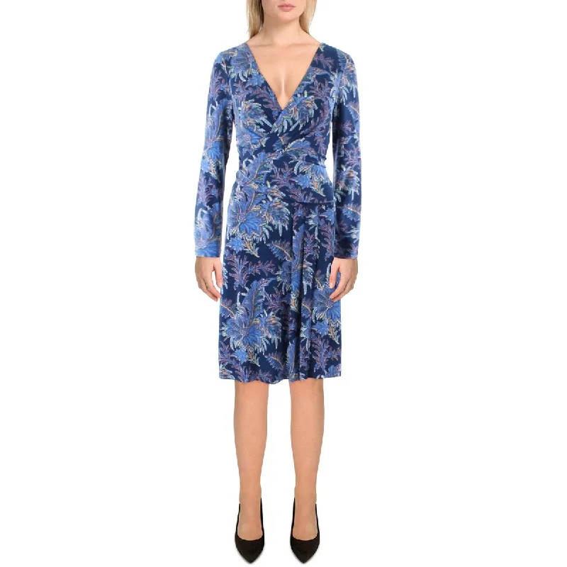 Lauren Ralph Lauren Womens Long Sleeve Knee Wear to Work Dress